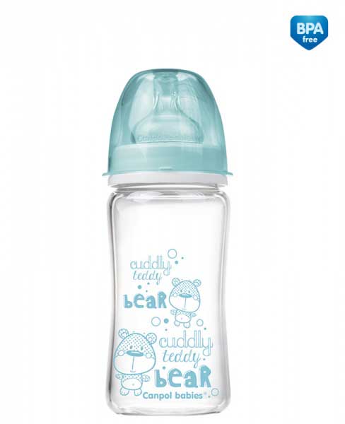 Canpol Staklena flašica za bebu EasyStart Anticolic 240ml Forest Friends 79/002 - dodatni pogled