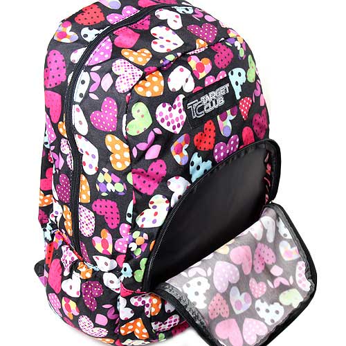 Target Club Ranac za školu Hearts black 17208 - dodatni pogled