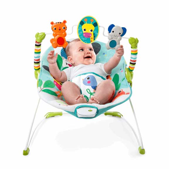 Bright Starts Ležaljka za bebe sa vibracijom Jungle Stream - dodatni pogled