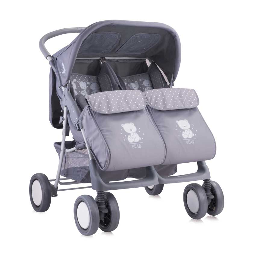 Bertoni Lorelli Kolica za blizance Twin Grey Friends - dodatni pogled