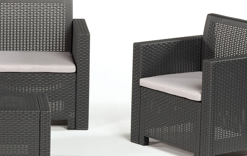 Baštenska Garnitura Alabama - 2 Fotelje, Dvosed i Sto - dodatni pogled