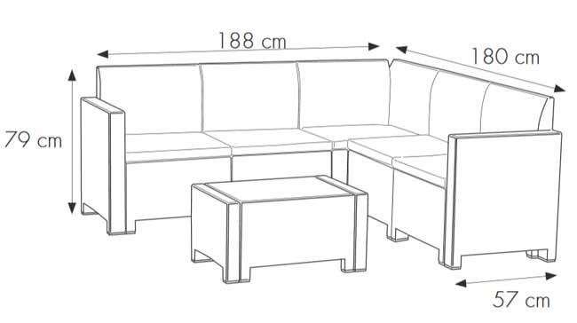 Baštenski set Nebraska Corner braon - dodatni pogled