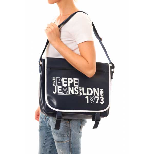 Školska torba / laptop torba na rame Pepe Jeans London Brand Blue - dodatni pogled