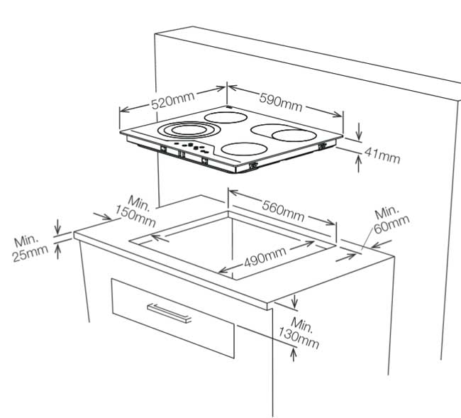 VOX ugradna ploča EBC 411DB - dodatni pogled