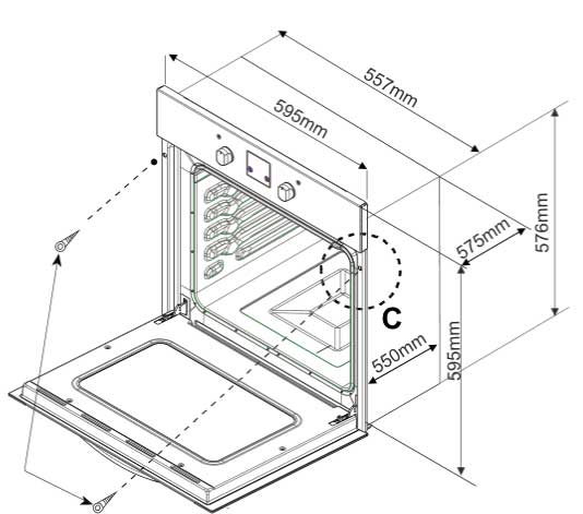 VOX ugradna rerna EBB 1000IX - dodatni pogled