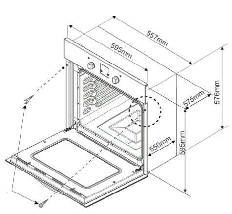 VOX ugradna rerna EBB 2121IX - dodatni pogled