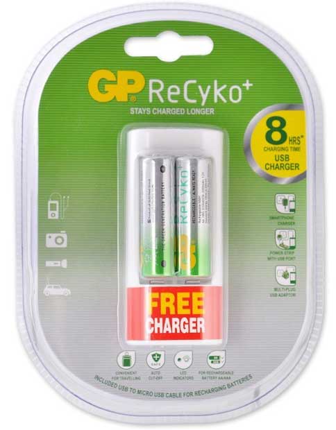 GP Punjač sa dve punjive baterije U211-210AAHCBWA12F-UE2 - dodatni pogled