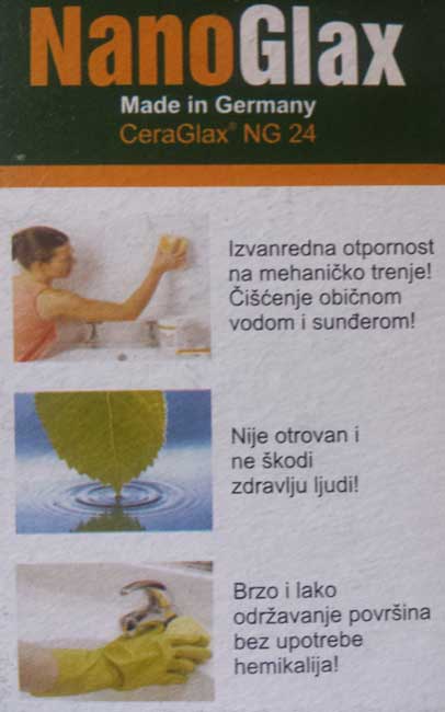 NanoGlax zaštita za pločice, ogledala, sanitarije i stakla - dodatni pogled