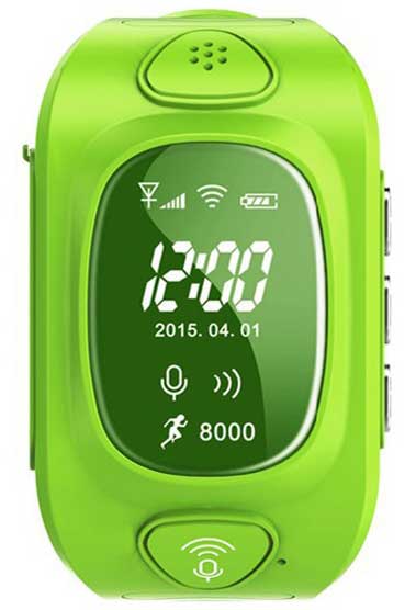 Dečiji sat sa funkcijama GPS lokatora i telefona zeleni - dodatni pogled