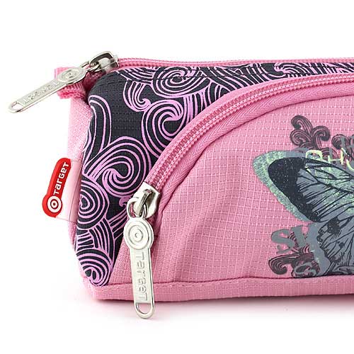 Target Pernica - okrugla sa 1 zipom i džepom Butterfly Pink 15887 - dodatni pogled