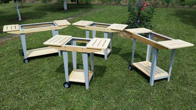 Drvena roštilj kolica 40N 10716 - dodatni pogled