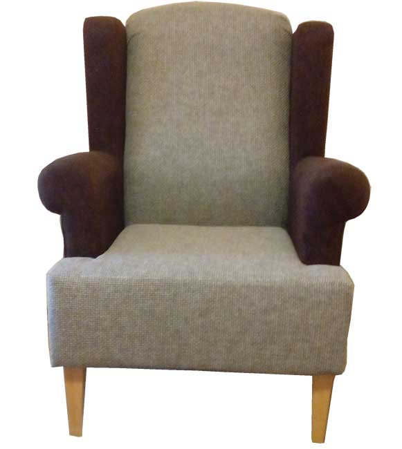 Fotelja sa tabureom Nevada braon siva - dodatni pogled