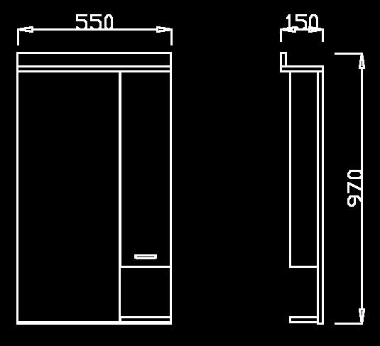 Kupatilski set Klasik sa umivaonikom, ogledalom i ormarom sa korpom - dodatni pogled
