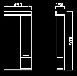 Kupatilski set Klasik sa umivaonikom, ogledalom i duplim ormarom - dodatni pogled
