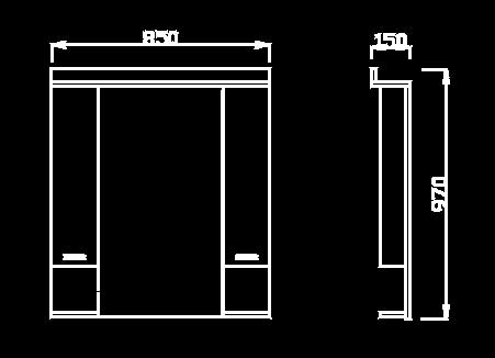 Kupatilski set Klasik sa umivaonikom, ogledalom i ormarićem - dodatni pogled