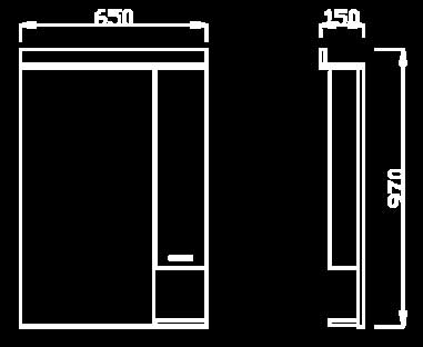 Kupatilski set Lux sa umivaonikom, ogledalom i ormarom - dodatni pogled