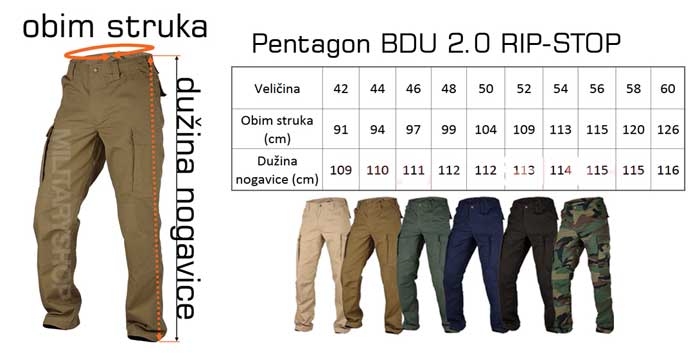 Pantalone Pentagon BDU RIP-Stop 2.0 pentacamo XL - dodatni pogled