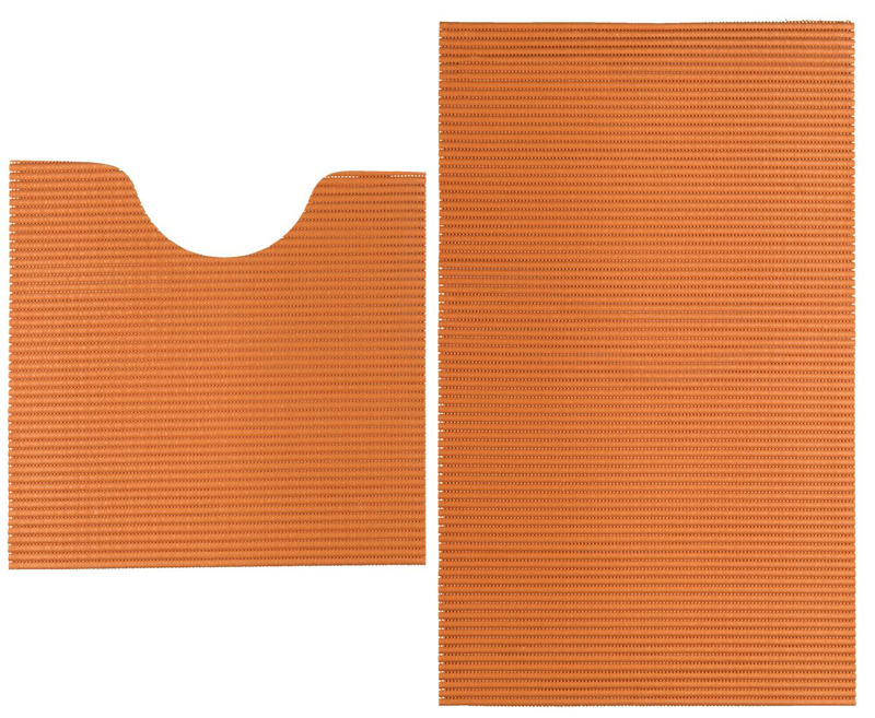 Set prostirki za kupatilo Narandžasta - dodatni pogled