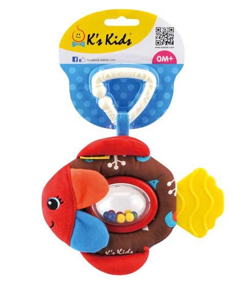 KsKids Igračka za bebe - Zvečka i glodalica Ribica Flipo - dodatni pogled