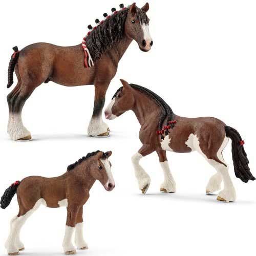 Schleich Domaće životinje - Klajdsdejl konj - ždrebe - dodatni pogled