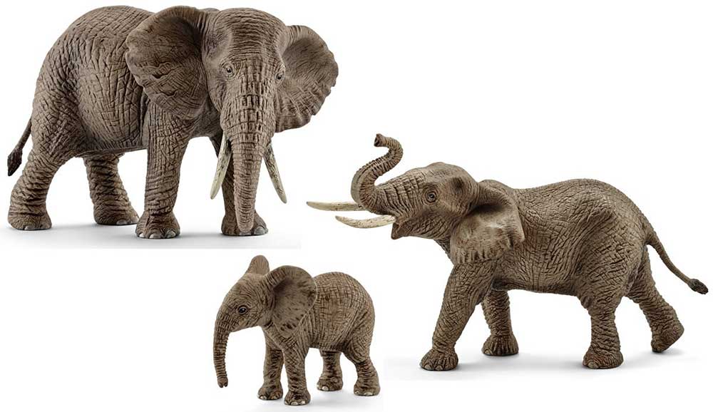 Schleich figurica - Divlje Životinje - Afrički slon - mužjak - dodatni pogled