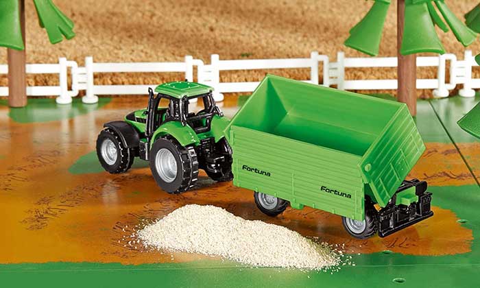 SIKU Igračka Traktor Deutz-Fahr sa Fortuna prikolicom 1606 - dodatni pogled