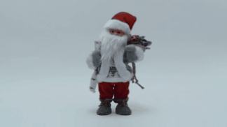 Crveni Deda mraz koji pleše i svira 30 cm - dodatni pogled