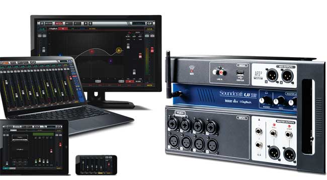 Digitalna 12-kanalna mikseta sa daljinskom kontrolom Soundcraft Ui12 - dodatni pogled