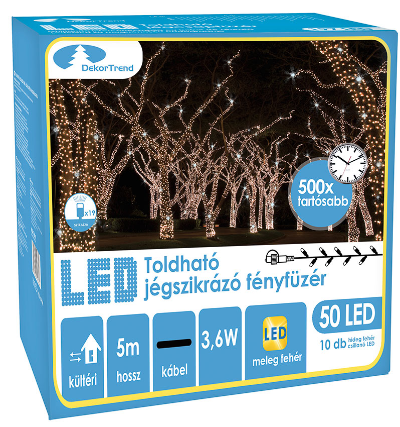 Toplo Bele Lampice LED Niz Za Spoljnu ili Unutrašnju Upotrebu - dodatni pogled