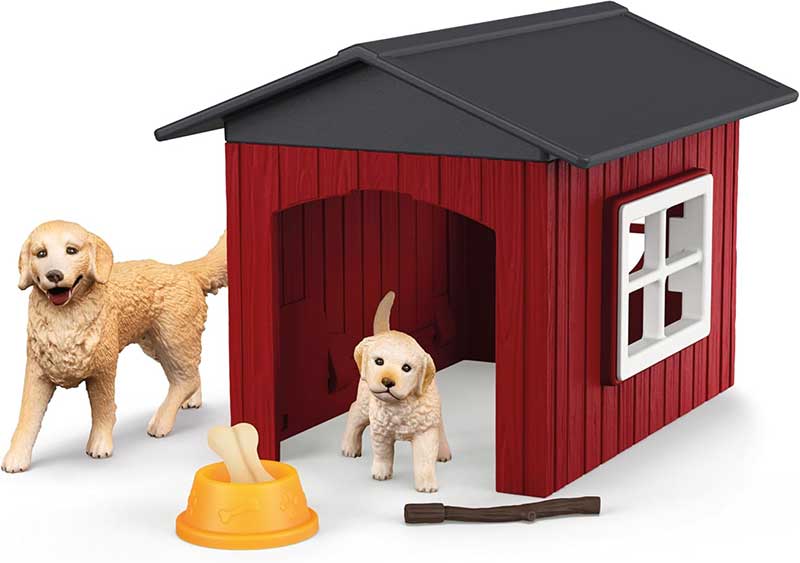 Schleich® Figurice Domaće životinje Zlatni retriveri i kućica za pse 42722 - dodatni pogled