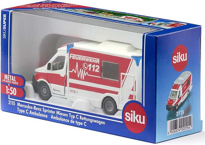 SIKU Automobilčić Kombi Mercedes-Benz Sprinter Ambulance - Hitna pomoć 2115 - dodatni pogled