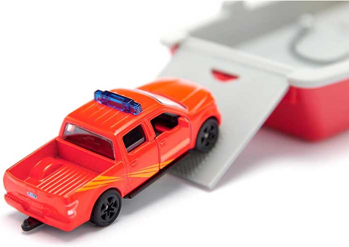 SIKU Igračke Vatrogasni brod i pikap džip Ford F150 2117 - dodatni pogled