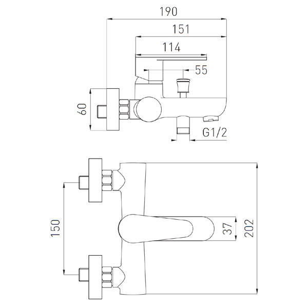 Baterija za kadu Ferro Algea BAG1 - dodatni pogled