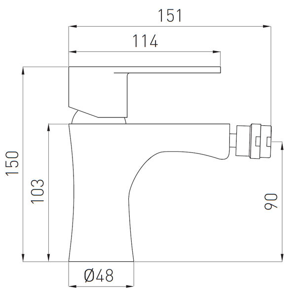 Baterija za bide Ferro Algea BAG6 - dodatni pogled