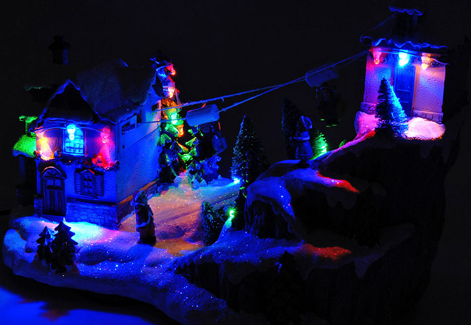 Zimski Pejzaž Sa Žičarom i LED Rasvetom - dodatni pogled