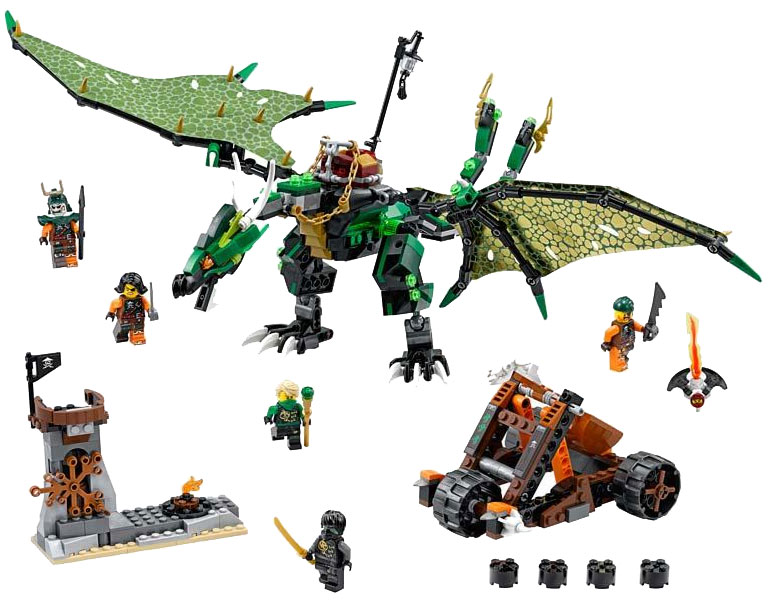 LEGO® NINJAGO kocke Green NRG Dragon LE70593 - dodatni pogled