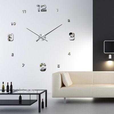 Samolepljivi Akrilni 3D Zidni Sat T4205S - dodatni pogled