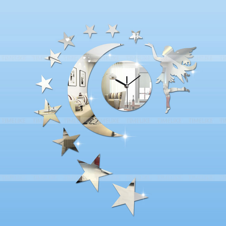 Samolepljivi Akrilni Zidni Sat Sa Zidnom Dekoracijom A8002S - dodatni pogled