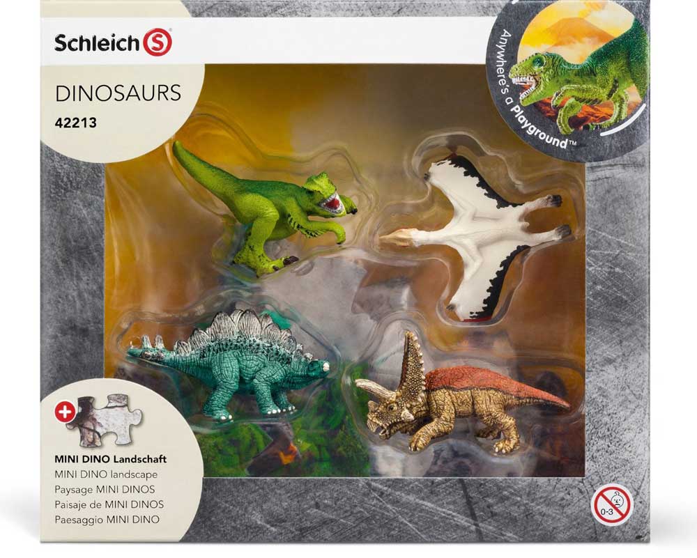 Schleich Figurice Dinosaurusi 4 kom.  na puzzle podlozi 42213 - dodatni pogled