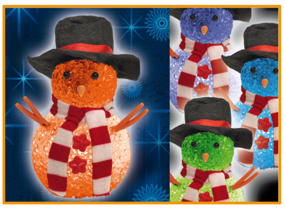 Svetleći Sneško Belić sa multikolor LED diodom 2 kom - dodatni pogled