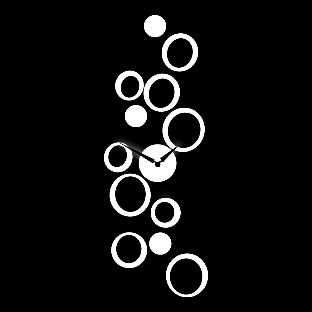 Akrilni Dekorativni Zidni Sat Sa Zidnom Dekoracijom T4061W - dodatni pogled