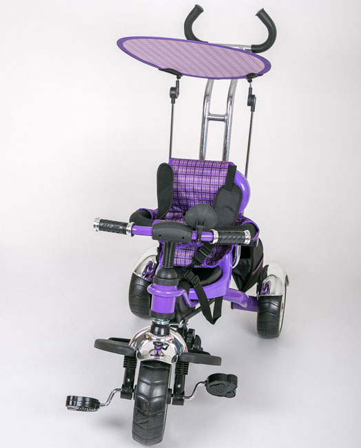 Dečiji tricikl Guralica sa tendom 05 ljubičasti KR01 - dodatni pogled