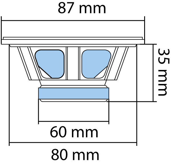 Auto zvučnici 87mm 2x35W BK087 - dodatni pogled
