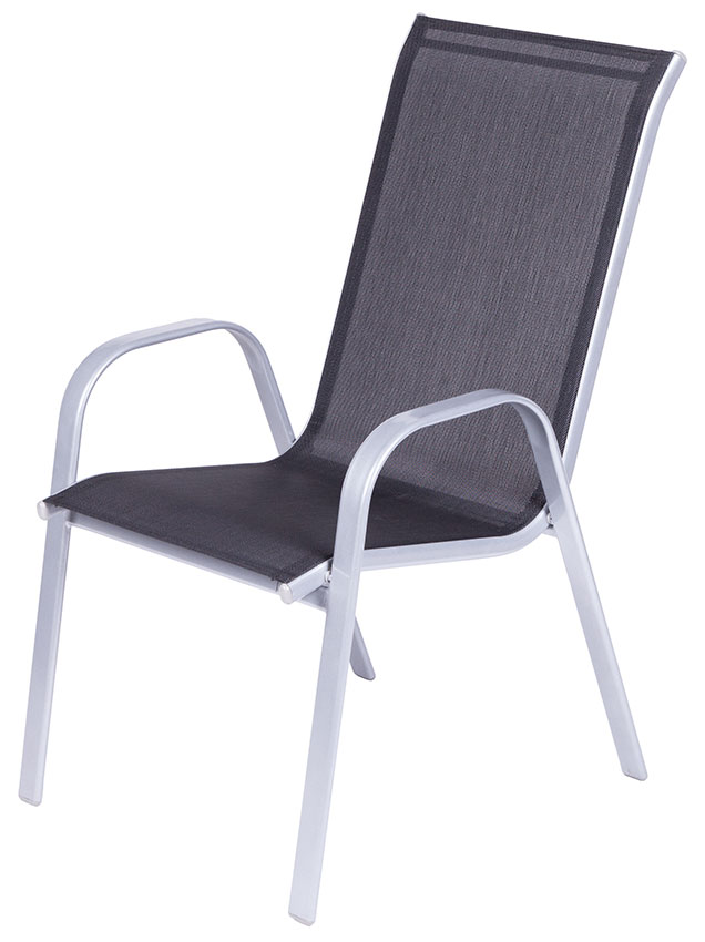 Baštenska Garnitura od Metala, Tekstila i Stakla - Como Black - dodatni pogled