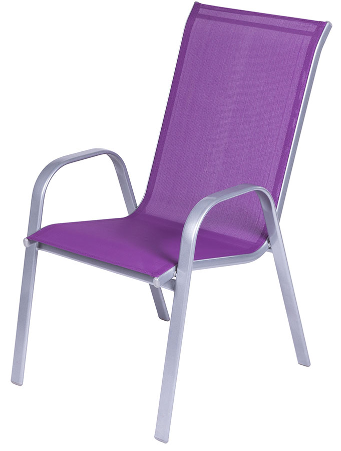 Udobna Baštenska Garnitura od Metala, Tekstila i Stakla - Como Purple - dodatni pogled