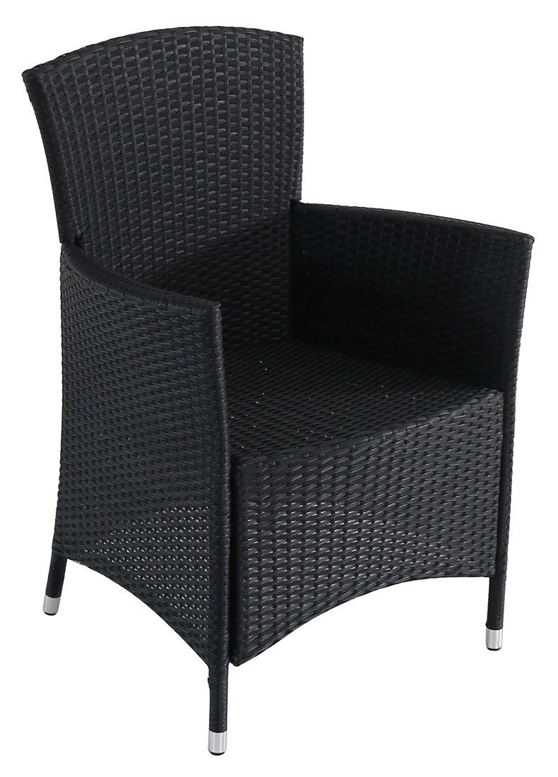 Baštenska Garnitura Java Black - 6 Fotelja i Sto  - dodatni pogled