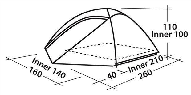 Šator za dve osobe Easy Camp Meteor 200 - dodatni pogled