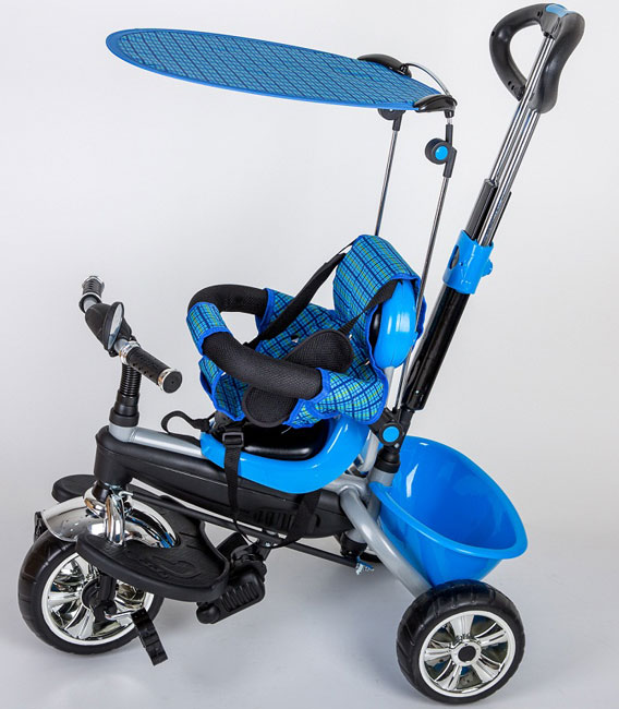 Dečiji tricikl sa tendom 02 plavi KR02 - dodatni pogled