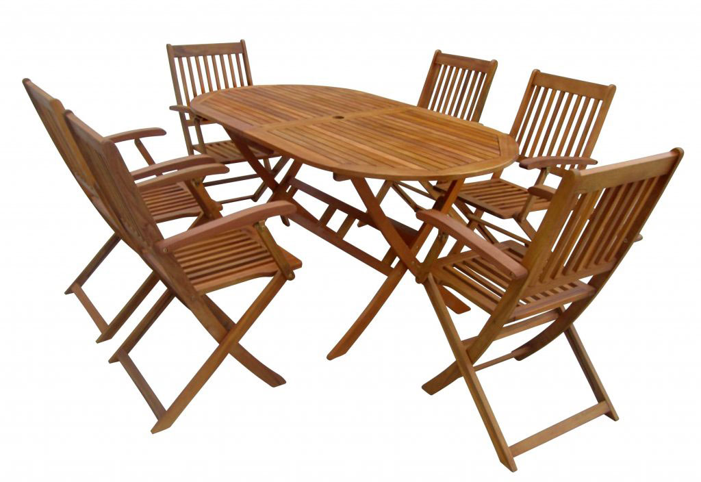 Baštenska Garnitura Od Drveta Ravello Boston - 6 Stolica i Sto - dodatni pogled