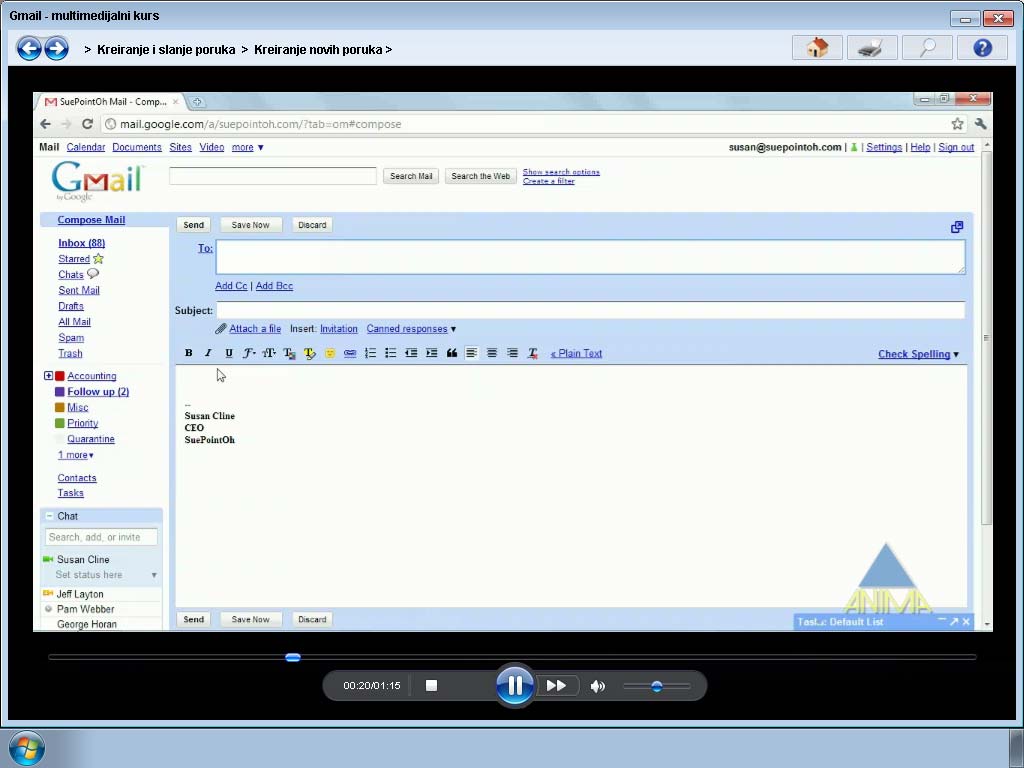 Multimedijalni kurs Gmail - dodatni pogled